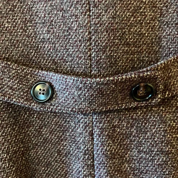 Lorendale Wool Lined Long Maxi Coat Vintage Heavy Purple Gray White Blend NICE - Picture 15 of 16